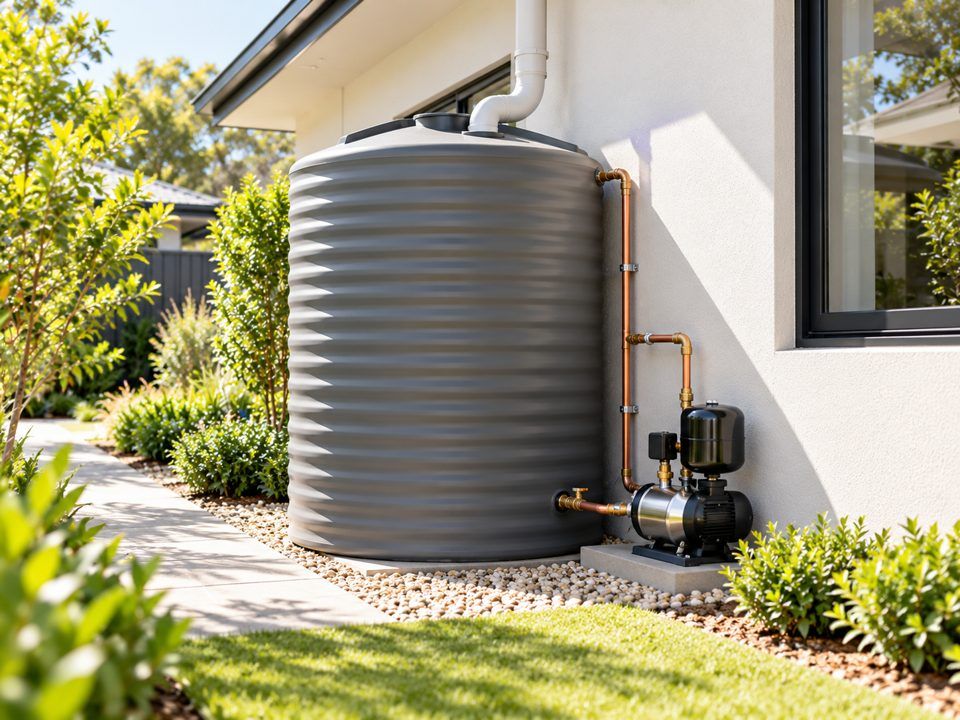 Rainwater tank and pump