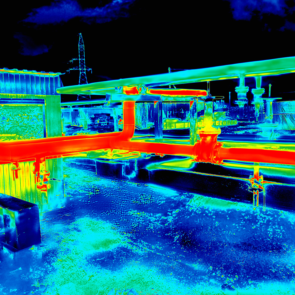 Thermal camera leak detection